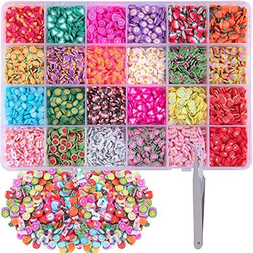 Duufin 16800 Pcs Nail Art Slices Fruit Shapes Slices Colorful Nail Slices for Art, Slime, DIY, Craft | Amazon (US)