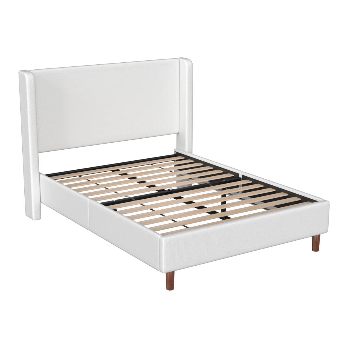 Platform Bed with Wingback Headboard | Wayfair North America