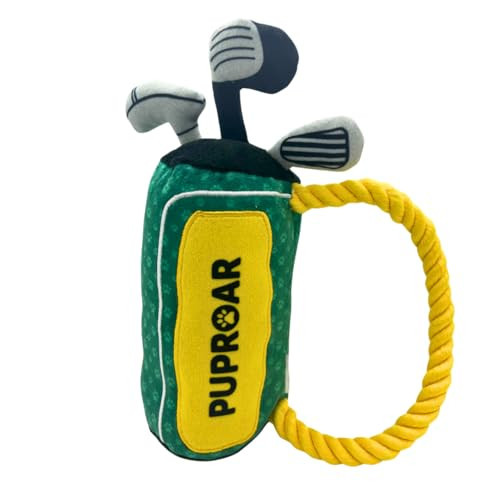 PUPROAR Golf Dog Toy – Funny Dog Toys with Squeaker, Crinkle & Rope, Plush Cute Easter Gift & Fun Birthday Present for Boy & Girl Puppy | Amazon (US)