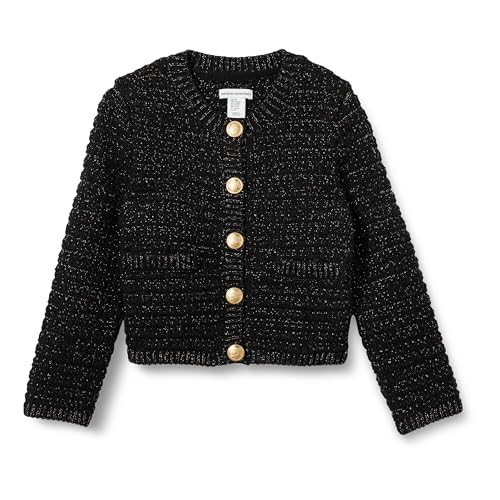 Amazon Essentials Girls' Knit Cardigan, Black, XX-Large | Amazon (US)