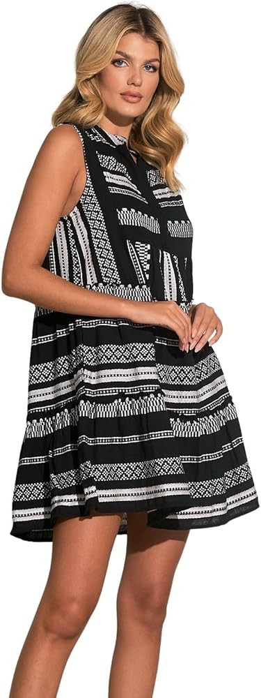 ELAN Women's Venus A-Line Sleeveless Tunic Dress | Amazon (US)