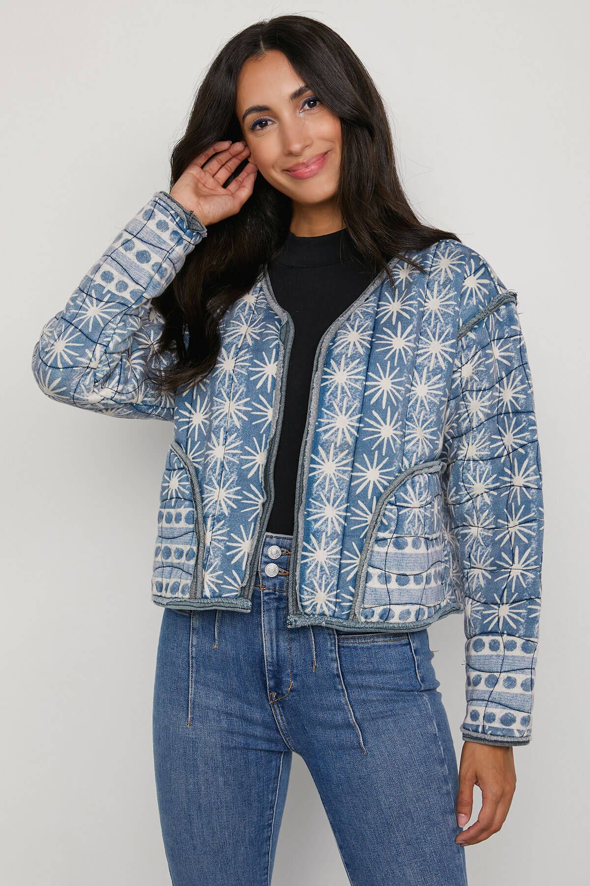 Free People Kara Quilted Cardi | Social Threads