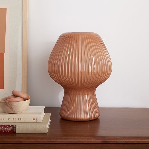 Ribbed Glass Table Lamp (13") | West Elm (US)