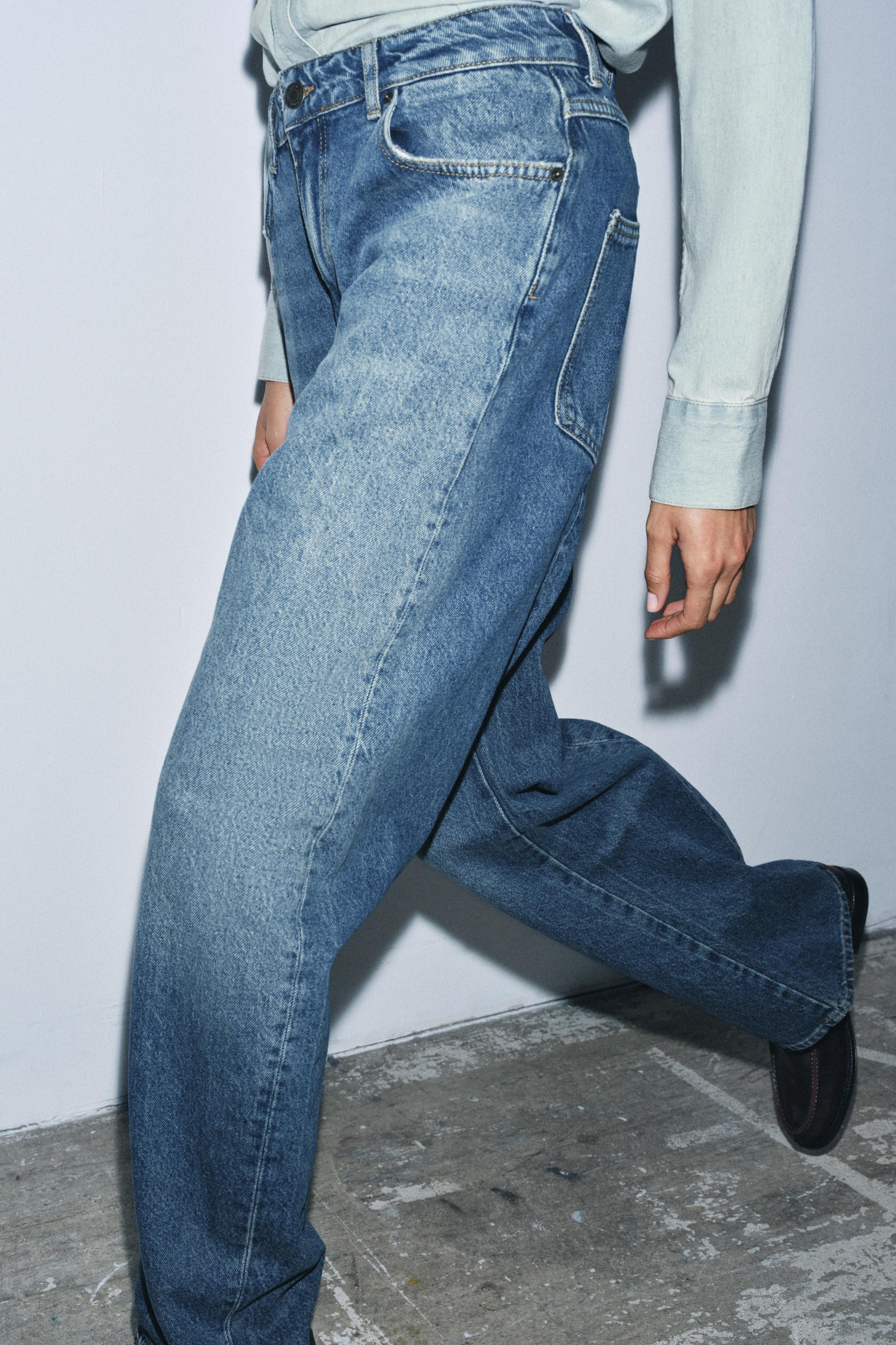 ZW COLLECTION MID-WAIST JEANS | Zara UK