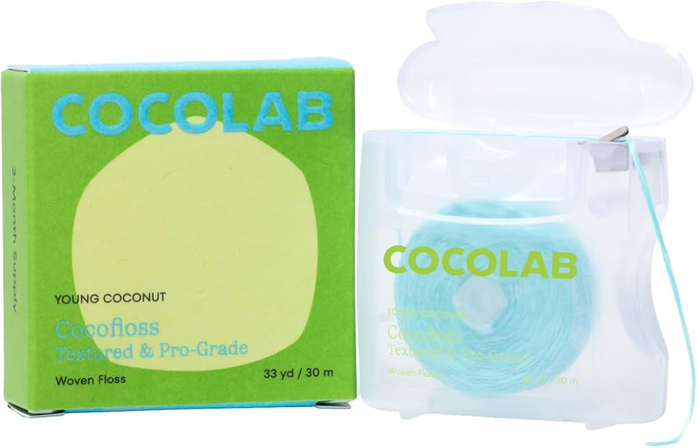 Cocofloss Expanding Woven Dental Floss by Cocolab, Waxed Tooth Floss for Daily Oral Care, Coconut... | Amazon (US)