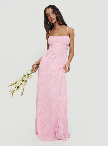 South Of France Maxi Dress Pink Petite | Princess Polly US