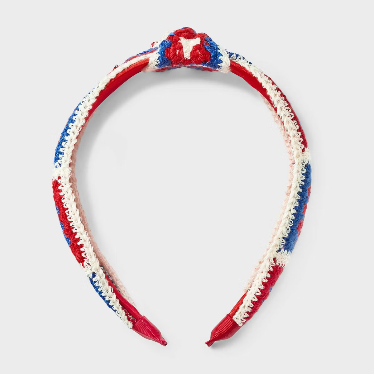 Americana Knitted Top Knot Headband - Red/White/Blue | Target