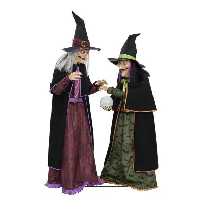Member's Mark Pre-Lit Animated Crystal Ball Witches, Set of 2 | Sam's Club