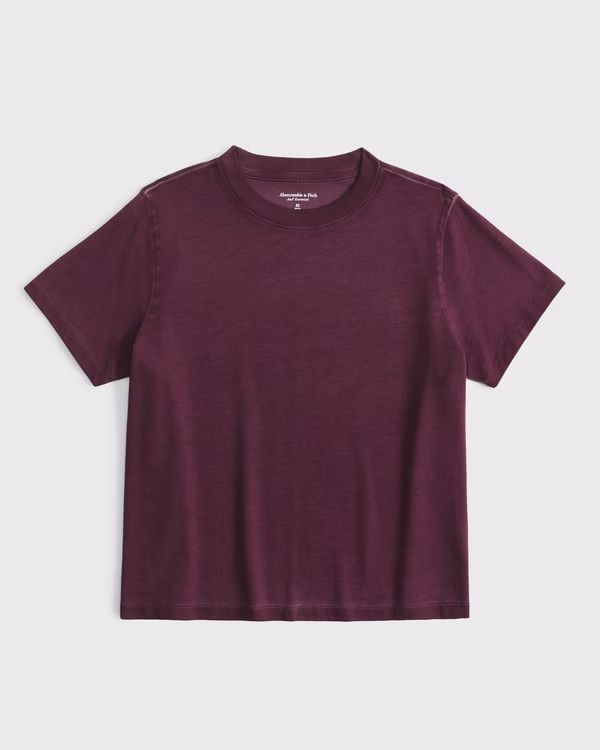 Women's Essential Premium Polished Easy Tee | Women's Tops | Abercrombie.com | Abercrombie & Fitch (US)