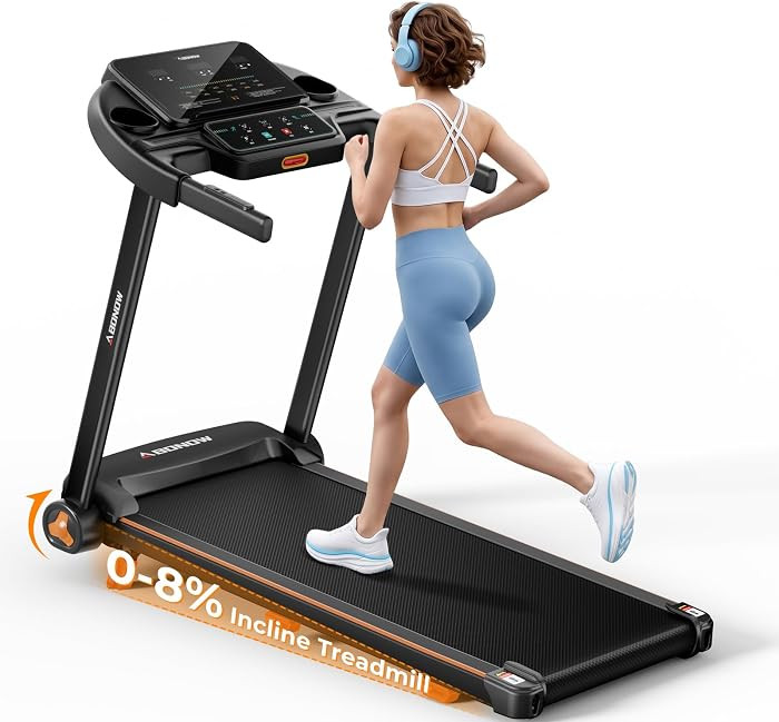 Foldable Treadmill for Home with Incline & LED Display, 8.5 MPH Max Speed | Amazon (US)
