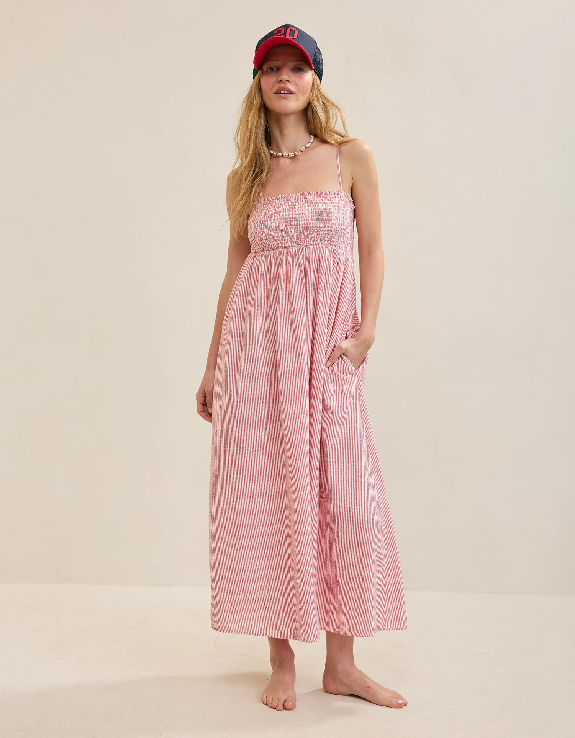 Aerie Straight Neck Midaxi Dress | Aerie