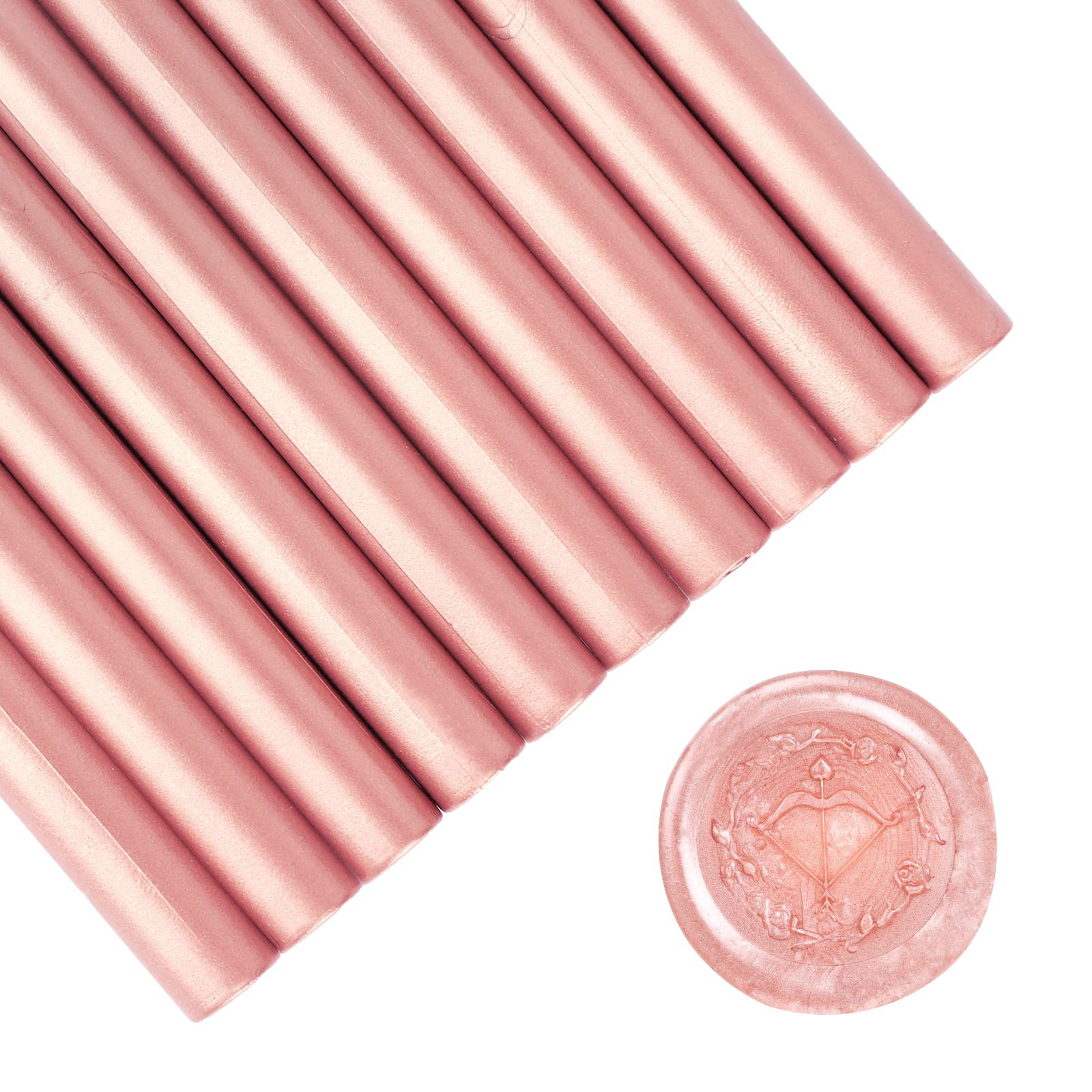 Glue Gun Sealing Wax Sticks for Wax Seal Stamp - Metallic Rose Pink, Great for Wedding Invitation... | Amazon (US)