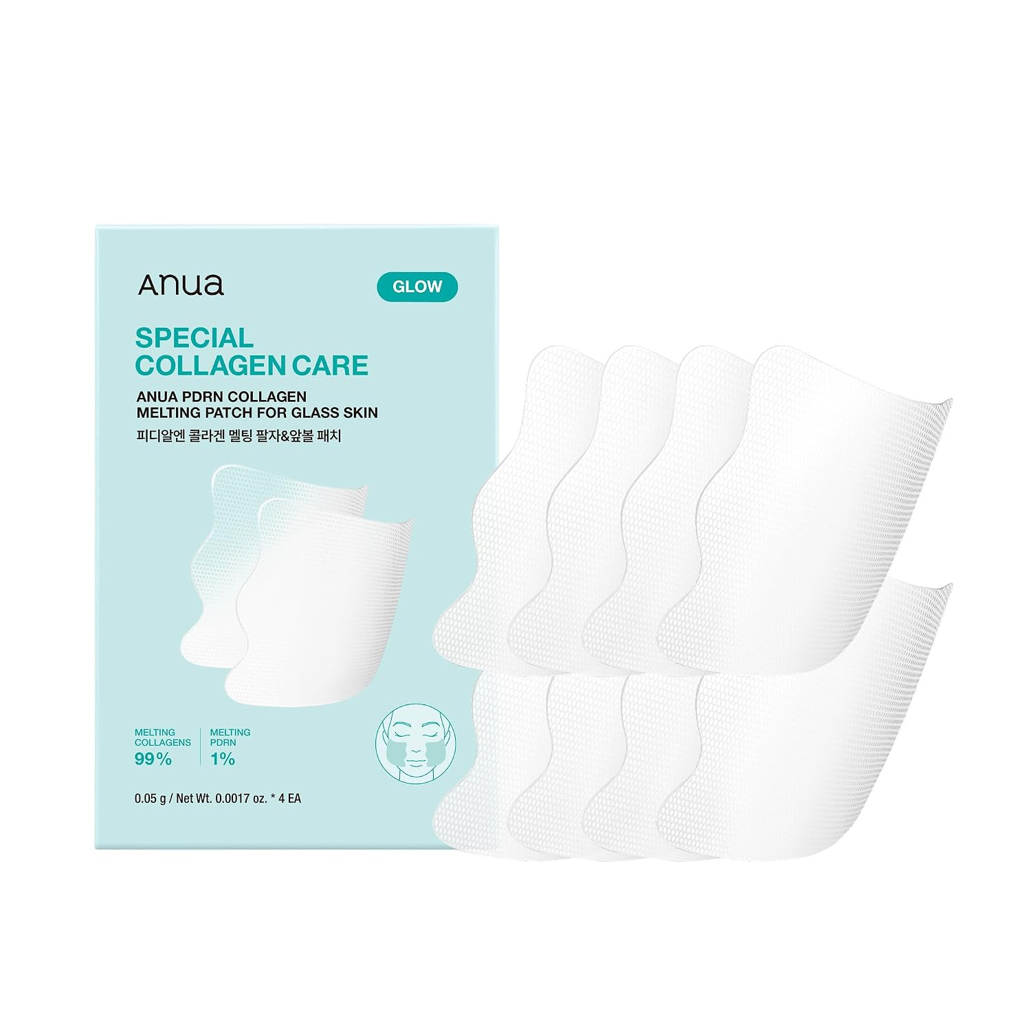 ANUA Salmon DNA PDRN Collagen Melting Patch for Glass skin, Instant Melting Thin Collagen Patch, Firming & Plumping for Fine lines, Glow & Hydrating for Smile Lines, Korean Skincare (2 Pairs x 4EA) | Amazon (US)