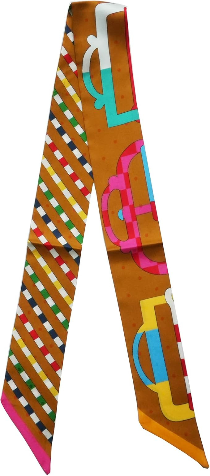 JERLA 100% Mulberry silk Scarf Head Hair Ribbon Handbag Handle wrap Tie Bundle Neckerchief Scarf ... | Amazon (US)