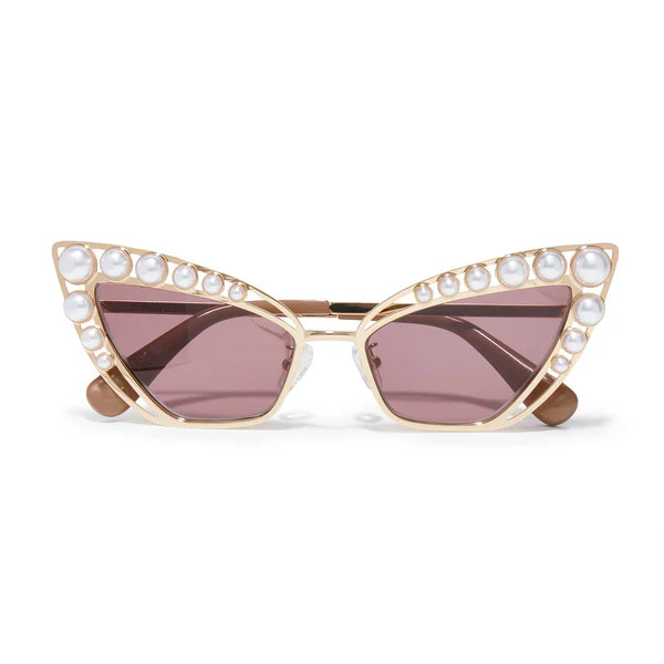 GOLD ELTON CAT-EYE SUNGLASSES | LELE SADOUGHI