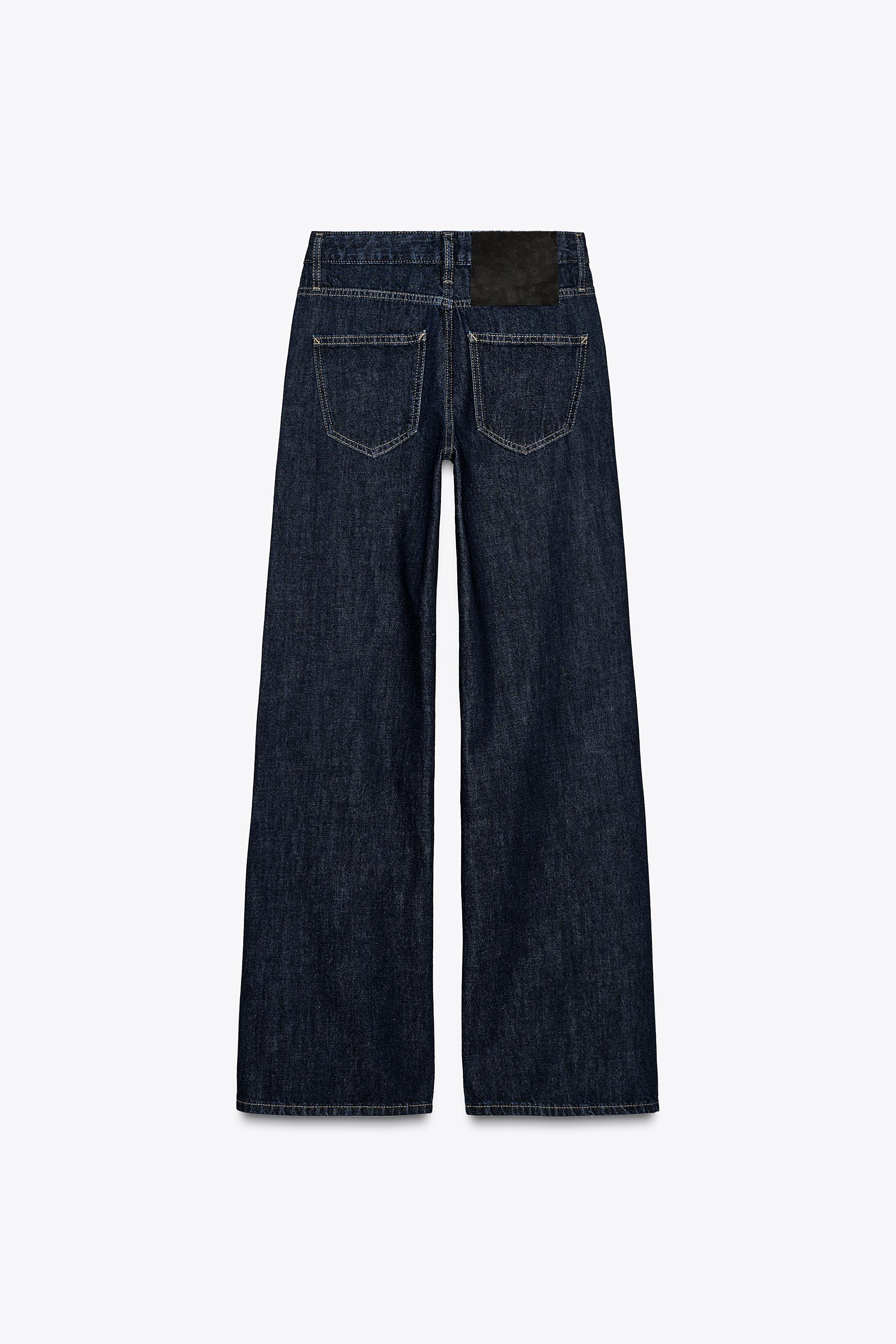ZW COLLECTION WIDE-LEG MID-RISE JEANS | Zara UK