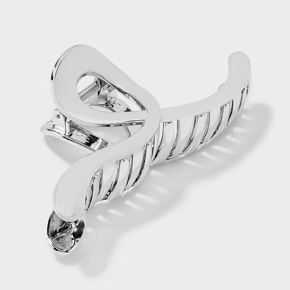 Plastic Loop Claw Hair Clip - A New Day™ Silver | Target