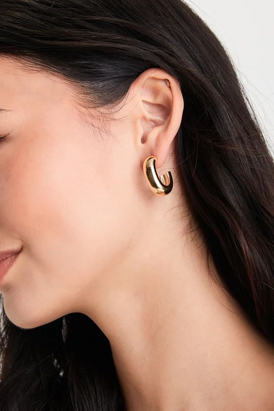 Seriously Lovely Gold Hoop Earrings | Lulus