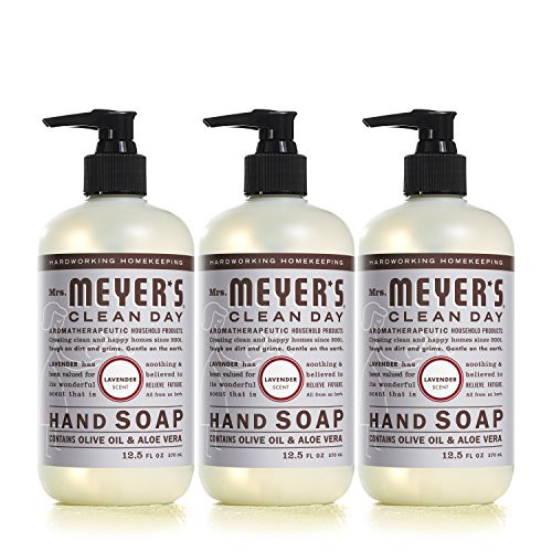 MRS. MEYER'S CLEAN DAY Hand Soap, Made with Essential Oils, Biodegradable Formula, Lavender, 12.5 fl. oz - Pack of 3 | Amazon (US)