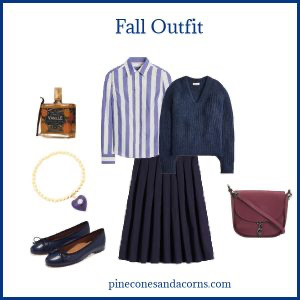 Navy is the color of Fall, add this beautiful Boden skirt and blouse to your Fall wardrobe.  

 #LTKSeasonal #LTKOver40 #LTKWorkwear