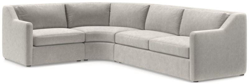 Notch 3-Piece Wedge Sectional Sofa + Reviews | Crate & Barrel | Crate & Barrel