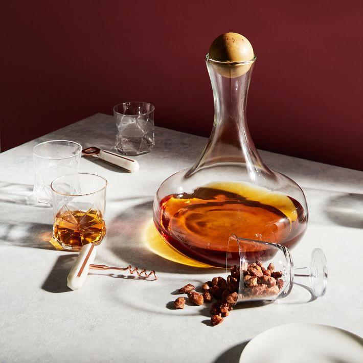 Glass Decanter with Wood Stopper | West Elm (US)