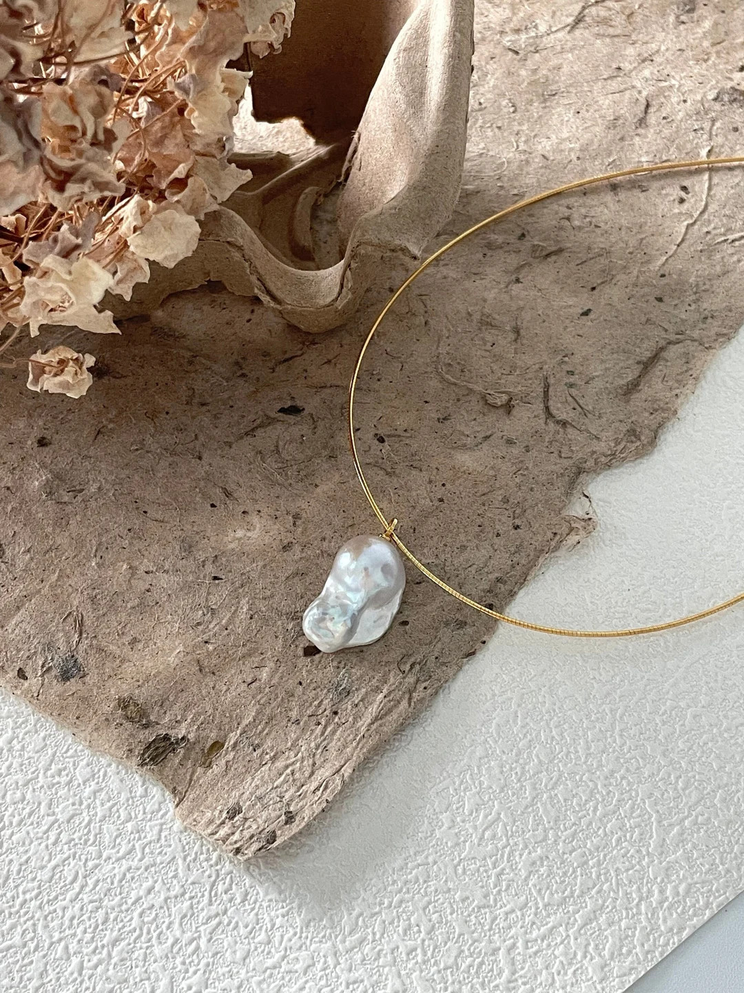 Baroque Pearl Pendant Necklace Handmade Pearl Statement - Etsy | Etsy (US)