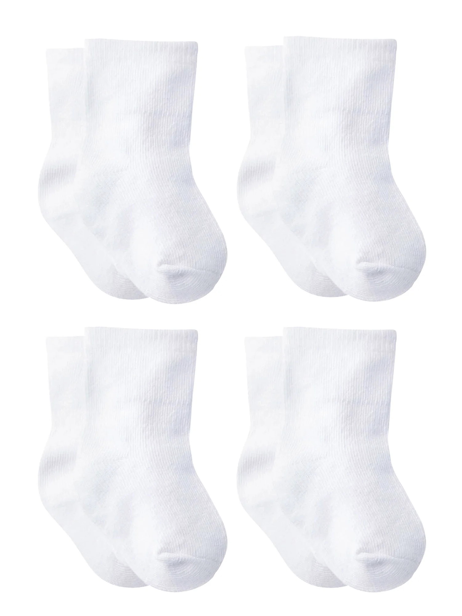 Gerber Baby Boys and Girls Unisex Wiggle-Proof Jersey Crew Socks, 4 Pack, Sizes Newborn - 0/6 Mon... | Walmart (US)