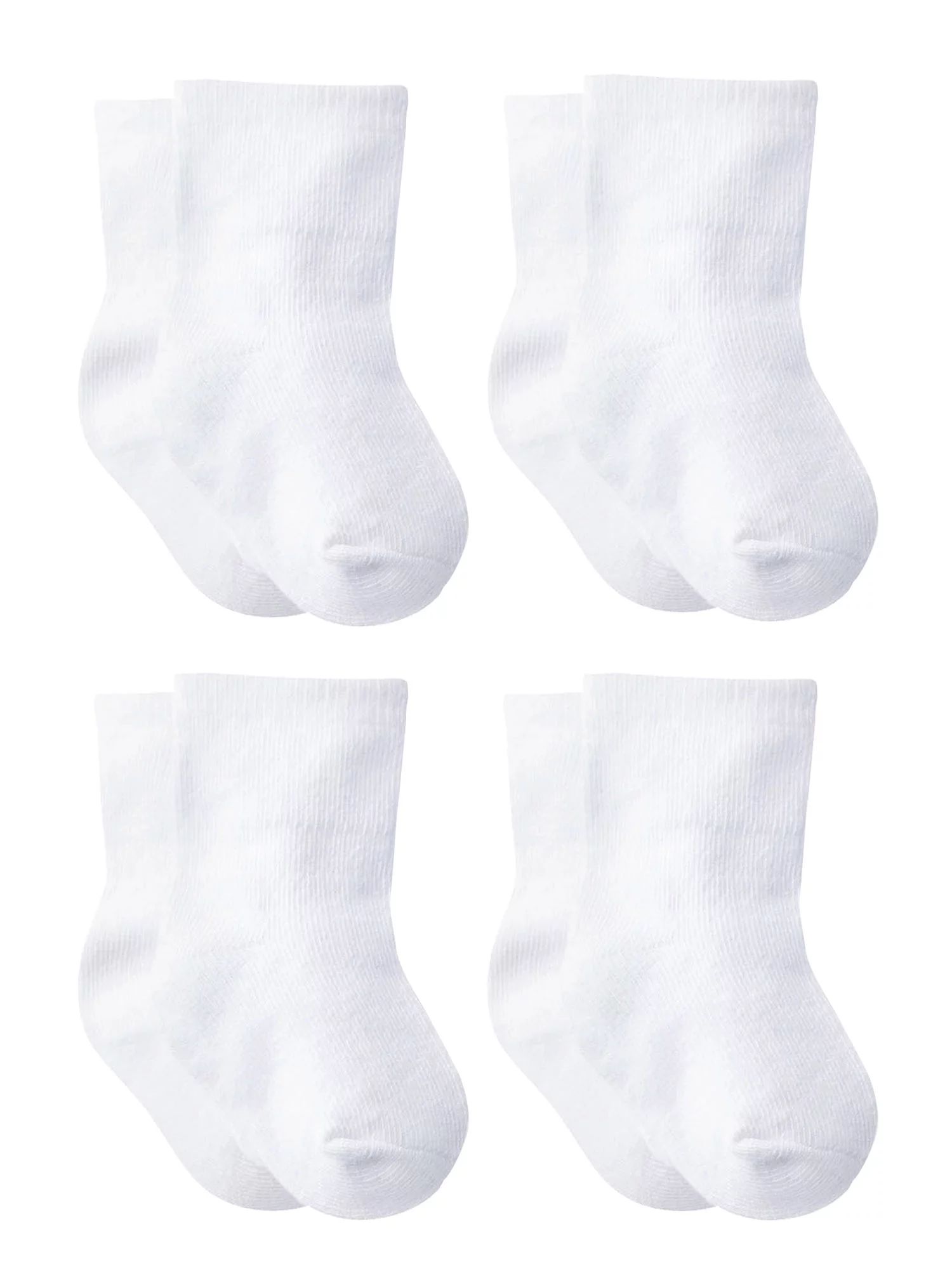 Gerber Baby Boys and Girls Unisex Wiggle-Proof Jersey Crew Socks, 4 Pack, Sizes Newborn - 0/6 Mon... | Walmart (US)