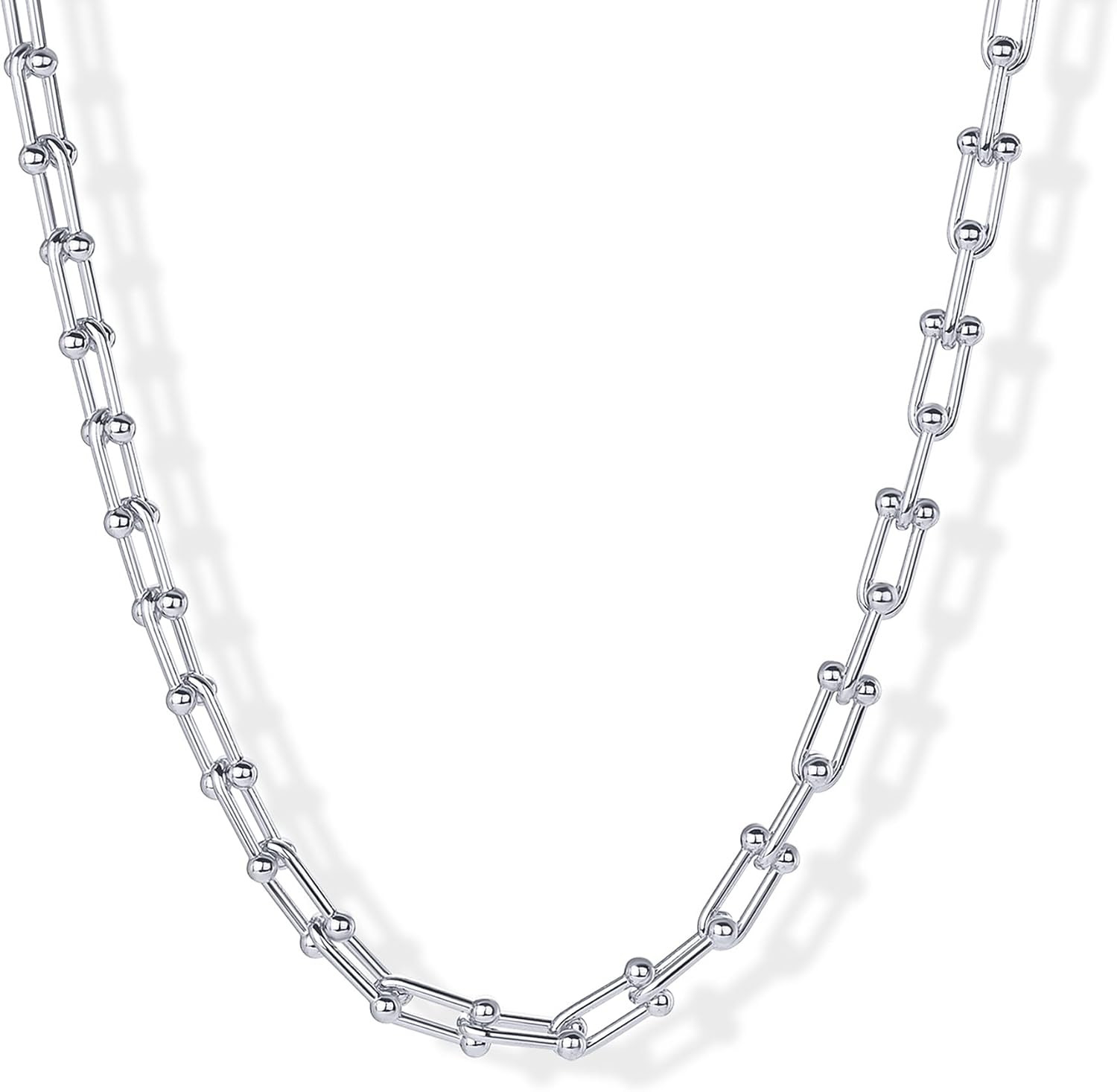 PAVOI 14K Gold Plated Chunky Graduated Chain Choker Necklaces for Women | Amazon (US)