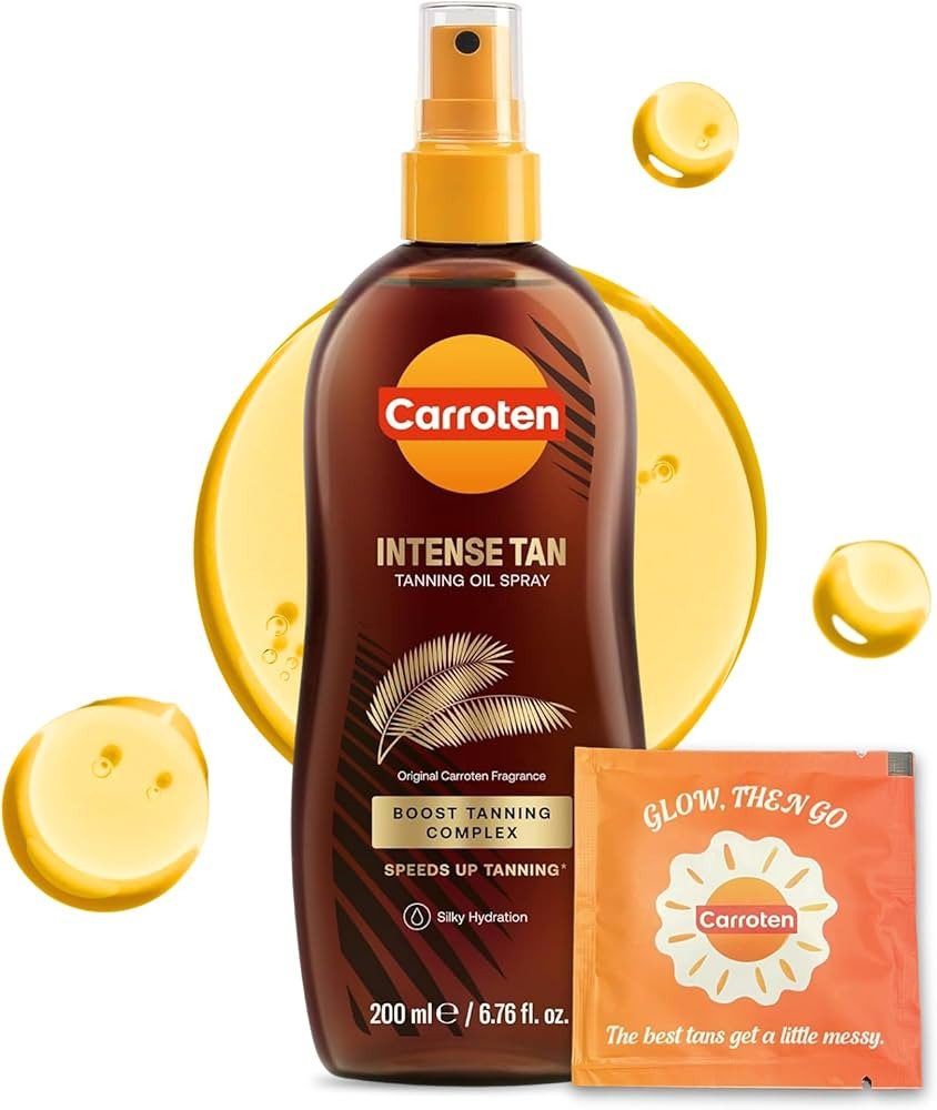 Carroten Intensive Tanning Oil Spray | Browning Oil Tan Accelerator | Vitamin E with Carrot & Coc... | Amazon (US)