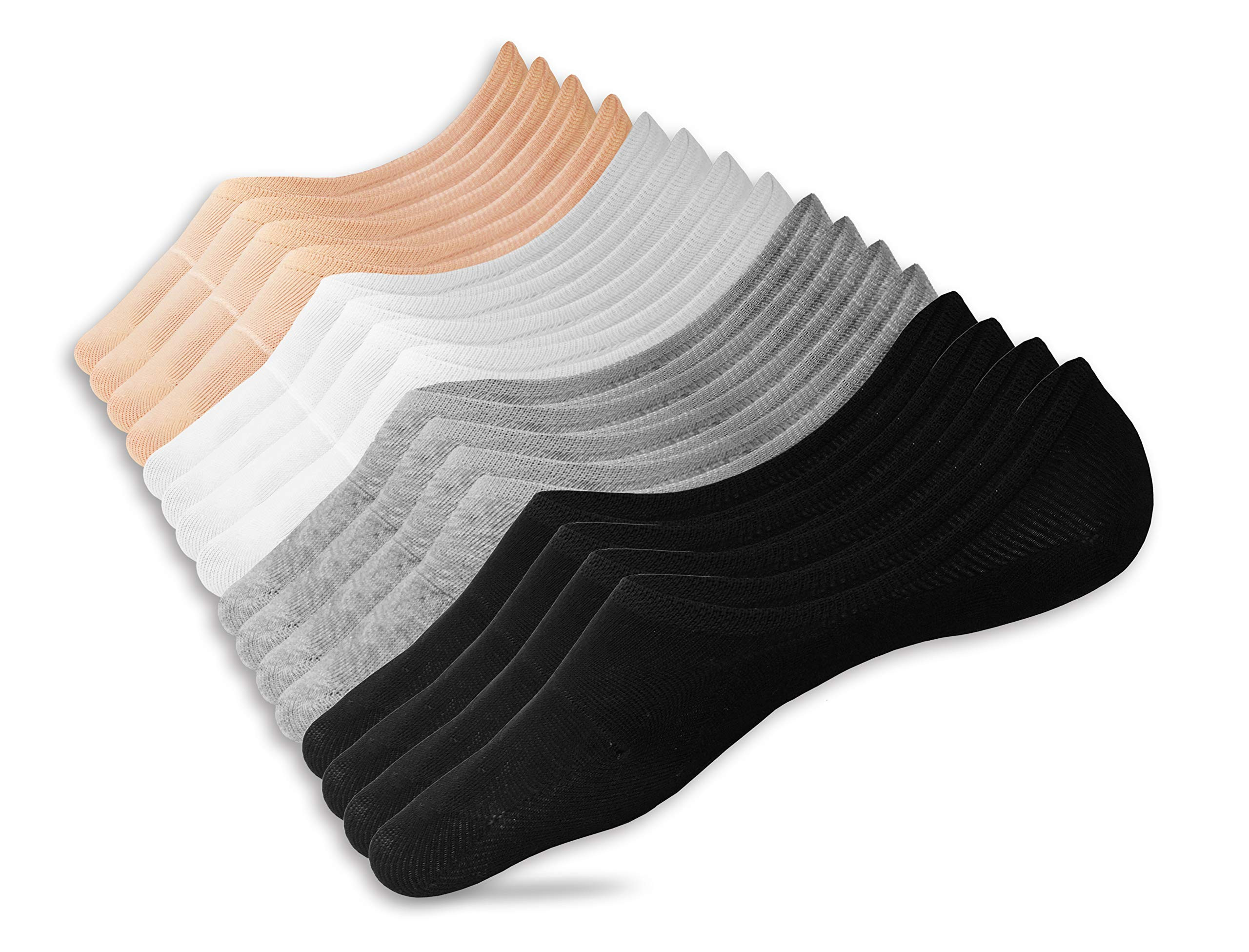 Eedor Women's 3 to 8 Pairs Thin No Show Socks Non Slip Flat Boat Line | Amazon (US)