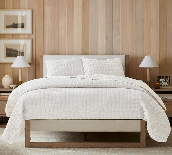 LR Rocaloca Luxurious Velvet Quilt Oversize King Size Set 120"x128" Ultra Soft Bedding Set Quilte... | Amazon (US)