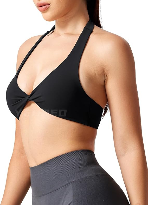 YEOREO Women Sports Bra Padded Criss Cross Back Low Medium Impact Yoga Tank Tops | Amazon (US)