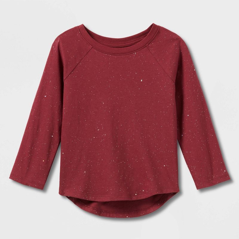 Toddler Girls' Sparkle Long Sleeve T-Shirt - Cat & Jack™ | Target