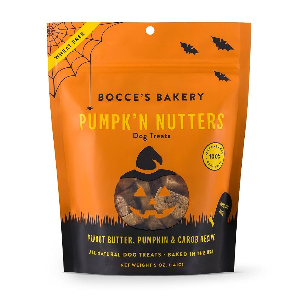 Bocce's Bakery All-Natural, Seasonal, Halloween Dog Treats, Wheat-Free, Limited-Ingredient Biscui... | Amazon (US)