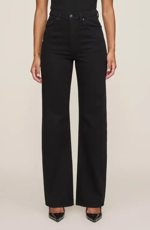 DL1961 Karmine Refined Wide Leg Jeans in Black at Nordstrom, Size 27 | Nordstrom