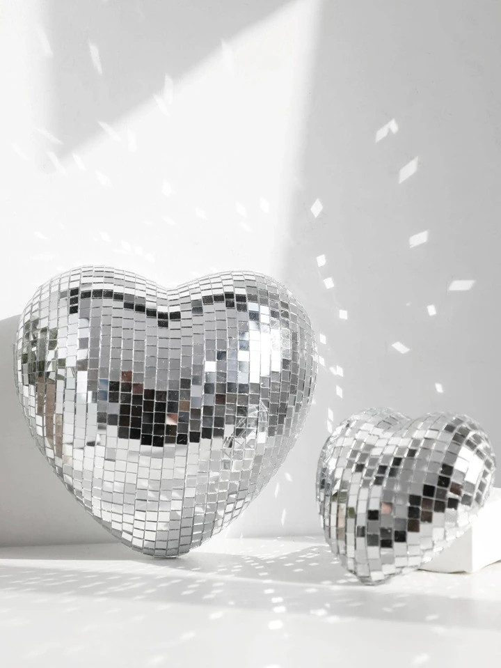 1pc Heart Disco Decoration, For Home Art Decor, Disco Party Decor, Room Decor | SHEIN