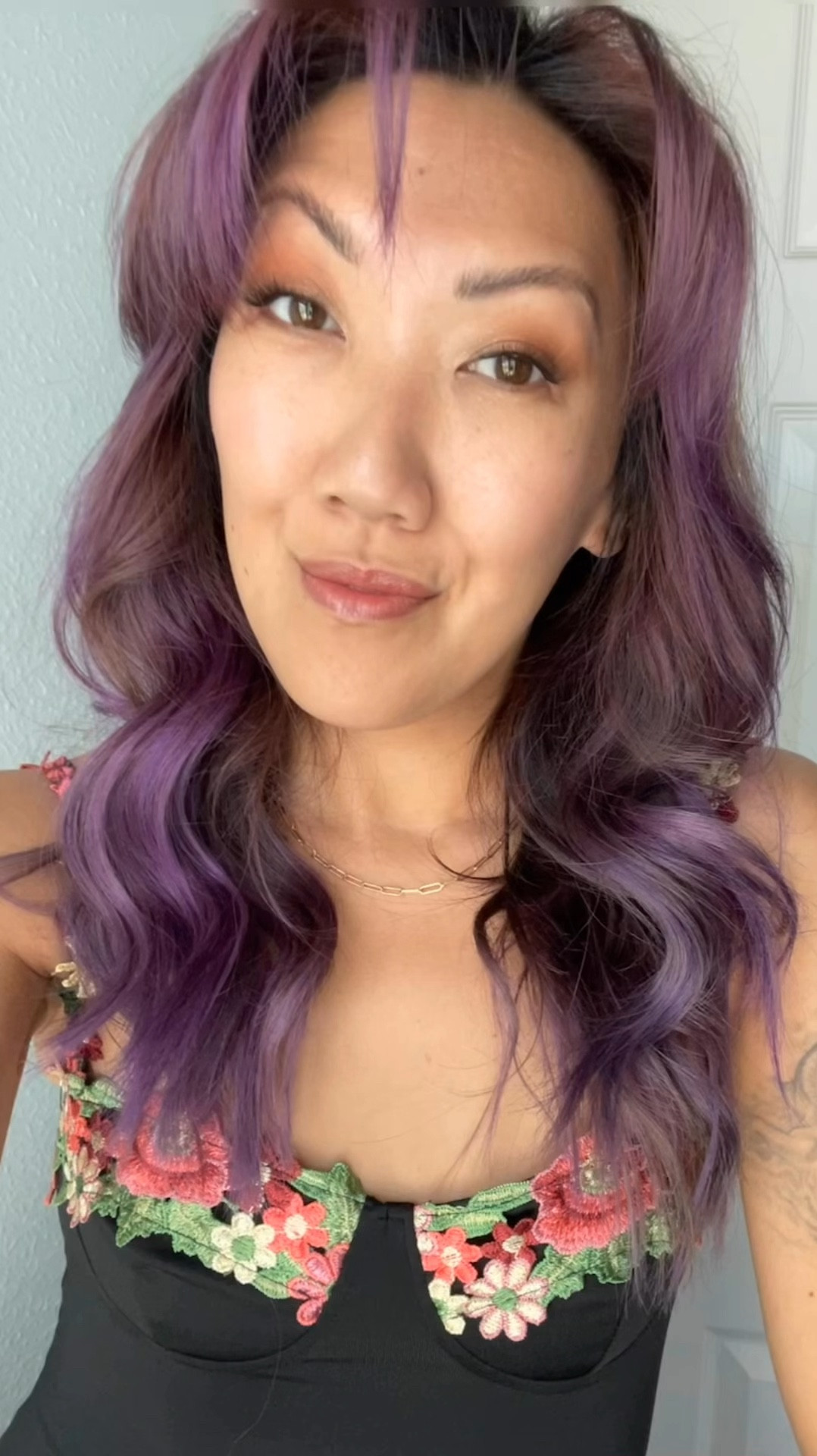 Brat summer in full effect with my fun hair color touched up with some fresh purple hair color. This mocha eyeshadow palette I used for the eye makeup look is perfect for the transition from the summer to fall season. The warm shadow colors are like browns under summertime sunshine. To finish it off without looking overdone, I used brown mixed lash clusters instead of solid black for a softer look. 😍

This black embroidered bodycon dress is fitted through the waist and flowy like a maxi through the bottom of the skirt. I didn’t feel confident in it the first time I tried it but found this dress has plenty of stretch. 

Runs slightly small despite the stretch so size up if you are between sizes. 


#LTKBeauty