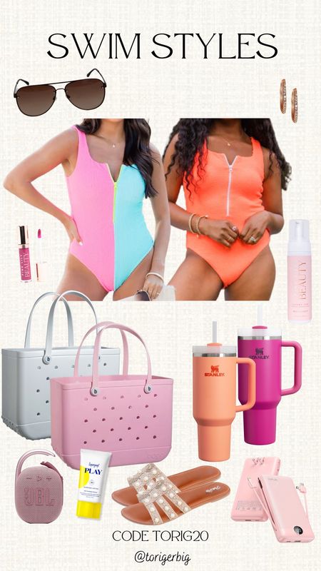 Some swim favorites for this summer. #pinklily #swim #boggbag #summermusthaves #beachstyle #swimstyle #pinklily 

#LTKFindsUnder50 #LTKStyleTip #LTKSwim