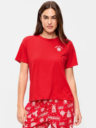 Short-Sleeve Graphic Pajama T-Shirt | Old Navy (US)