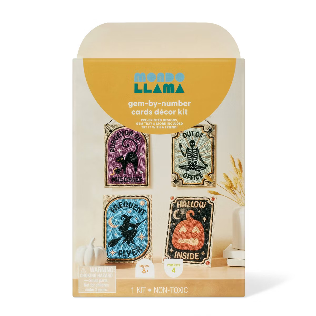 4ct Halloween Craft Gem Art Tarot Cards Kit - Mondo Llama™ | Target