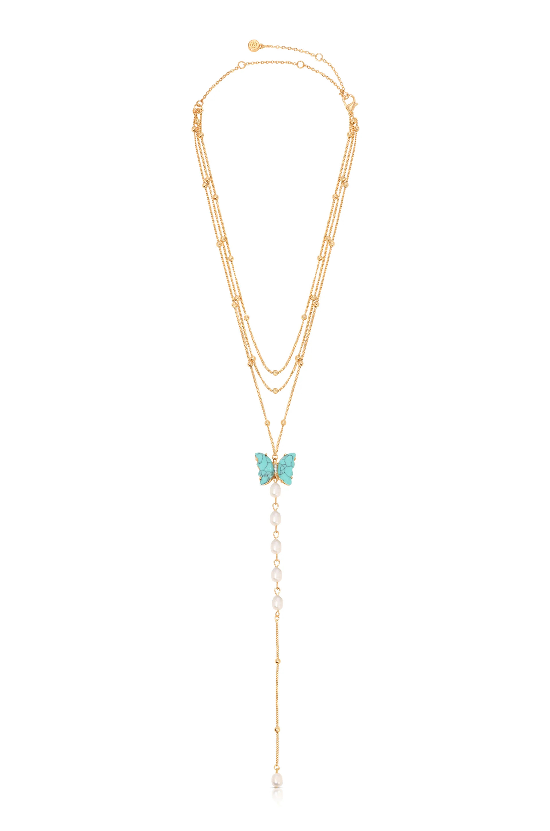 Turquoise Butterfly Lariat | Ettika