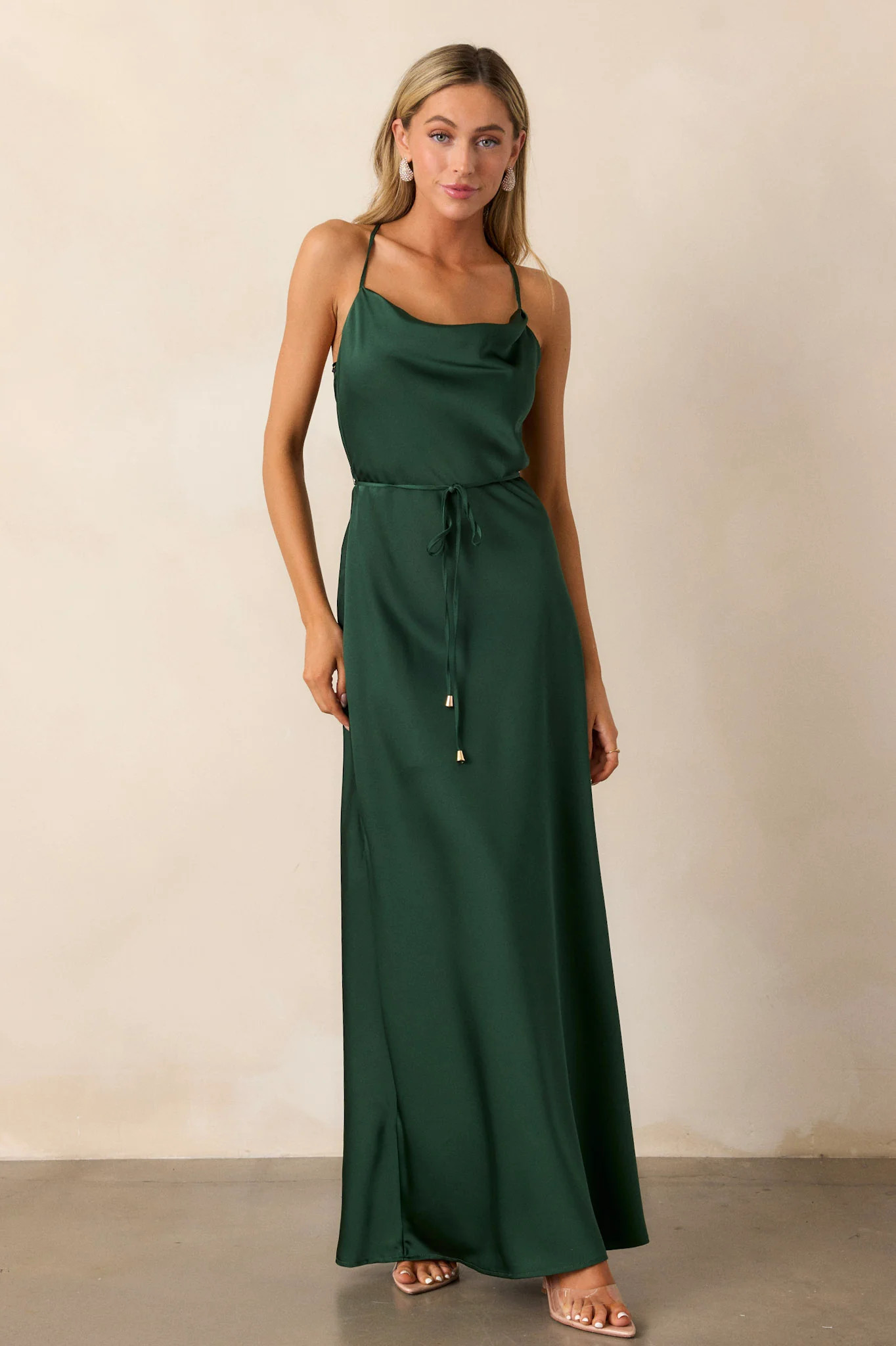 Gleaming Glam Emerald Maxi Dress | Red Dress