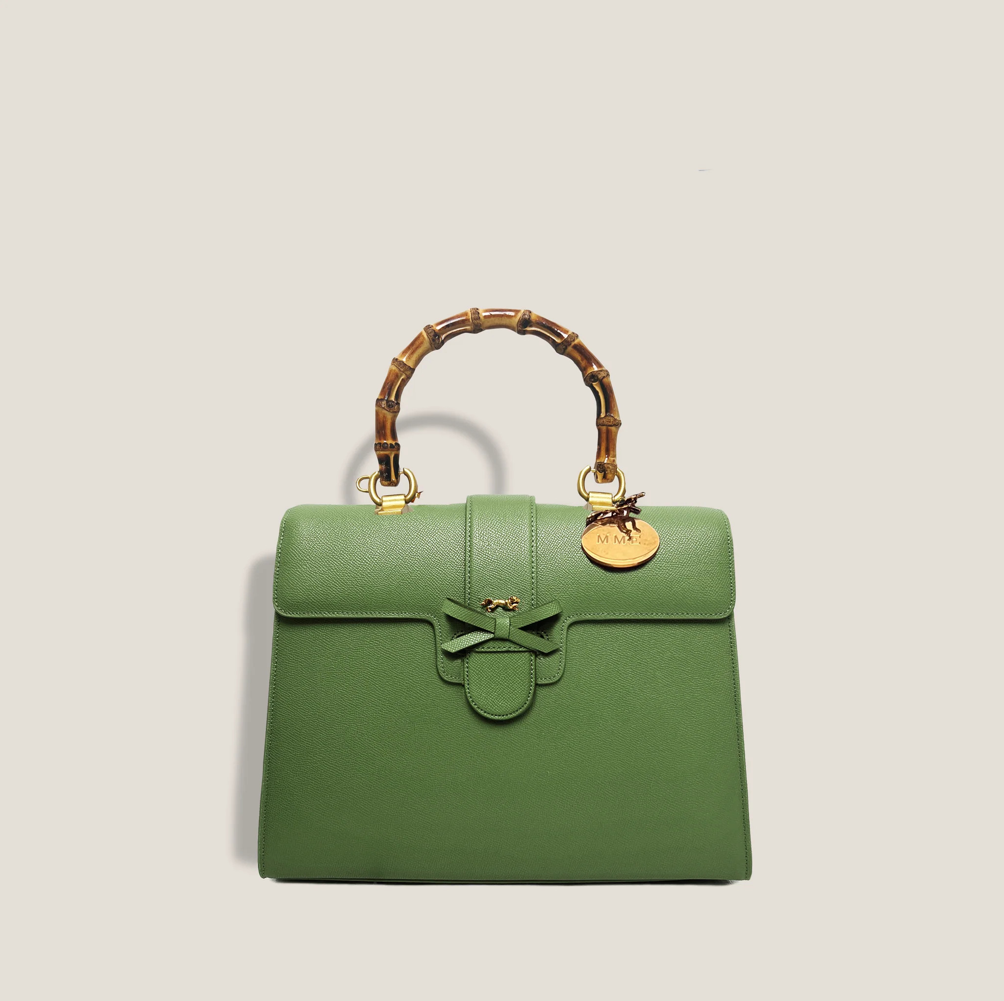 THE CARLTON BOW BAG PETITE - MOSS | MME.MINK