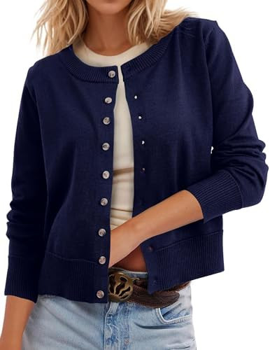 Leopard Cardigan Open Front Button Up Sweaters for Women Long Sleeve Shrug Cheetah Print Top Crop... | Amazon (US)