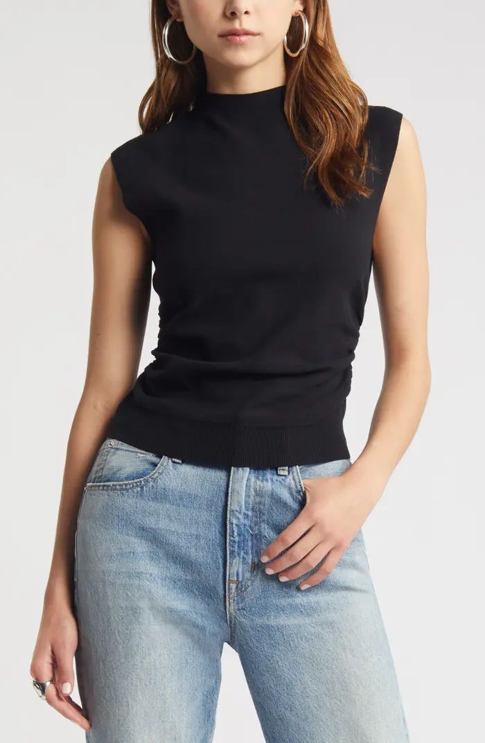 Ruched Cap Sleeve Sweater | Nordstrom