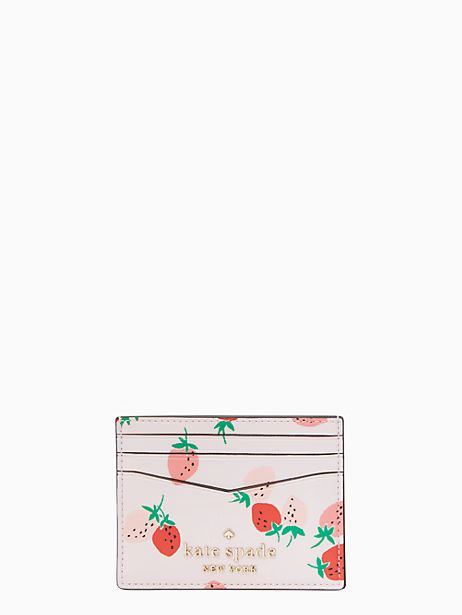 staci wild strawberries small slim card holder | Kate Spade Outlet