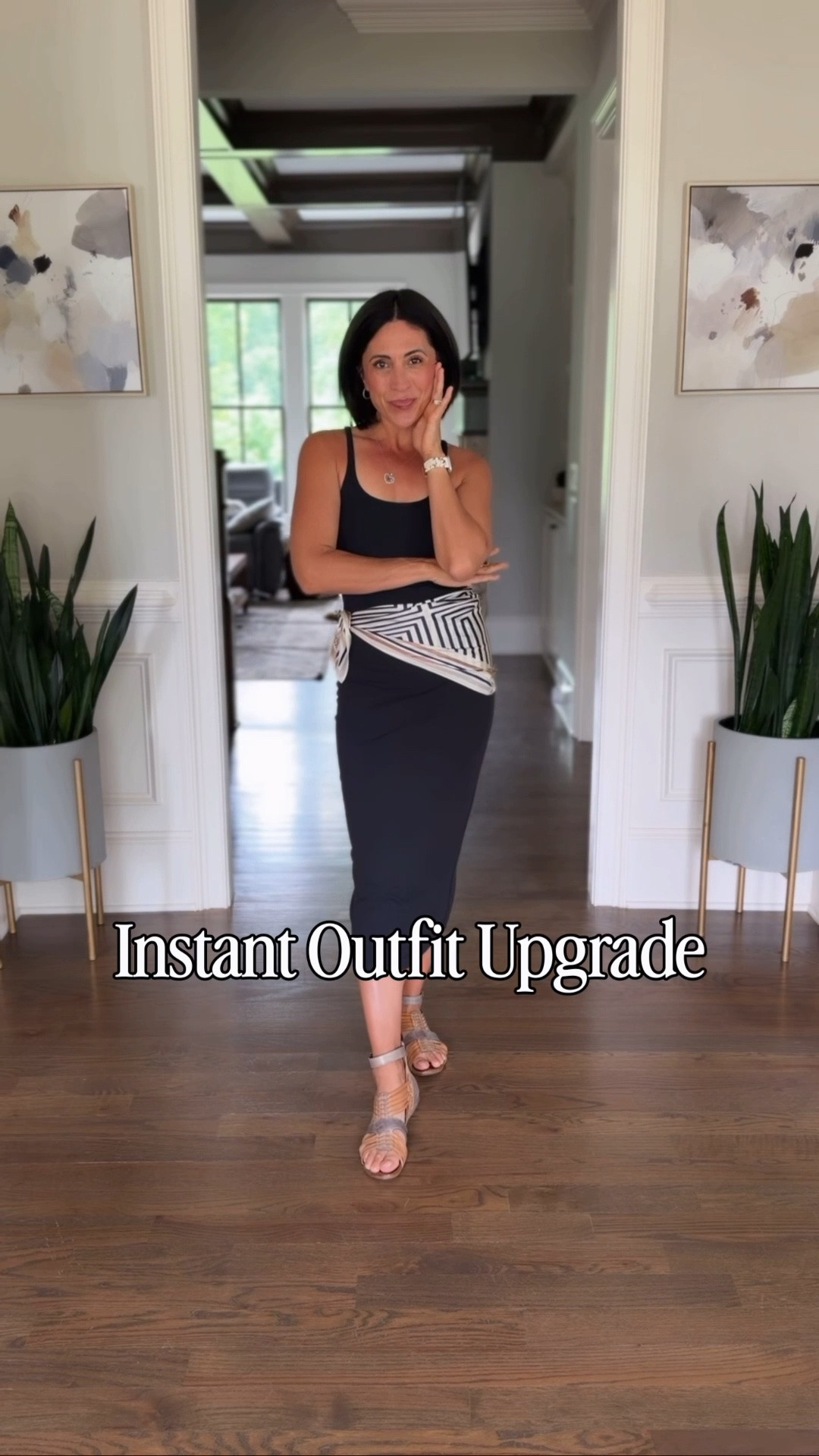 The fashion girls are tying scarves around their waists and honestly they might be onto something. 
This took about 10 seconds and completely changed the look of a basic little black dress. 
No new clothes required. Just a scarf and a little styling trick.
Shop my scarf now. 
#StyleHack #SummerOutfits
#SilkScarf #FashionTips
#Outfitldeas

#LTKgrwm #LTKootd #LTKOver40