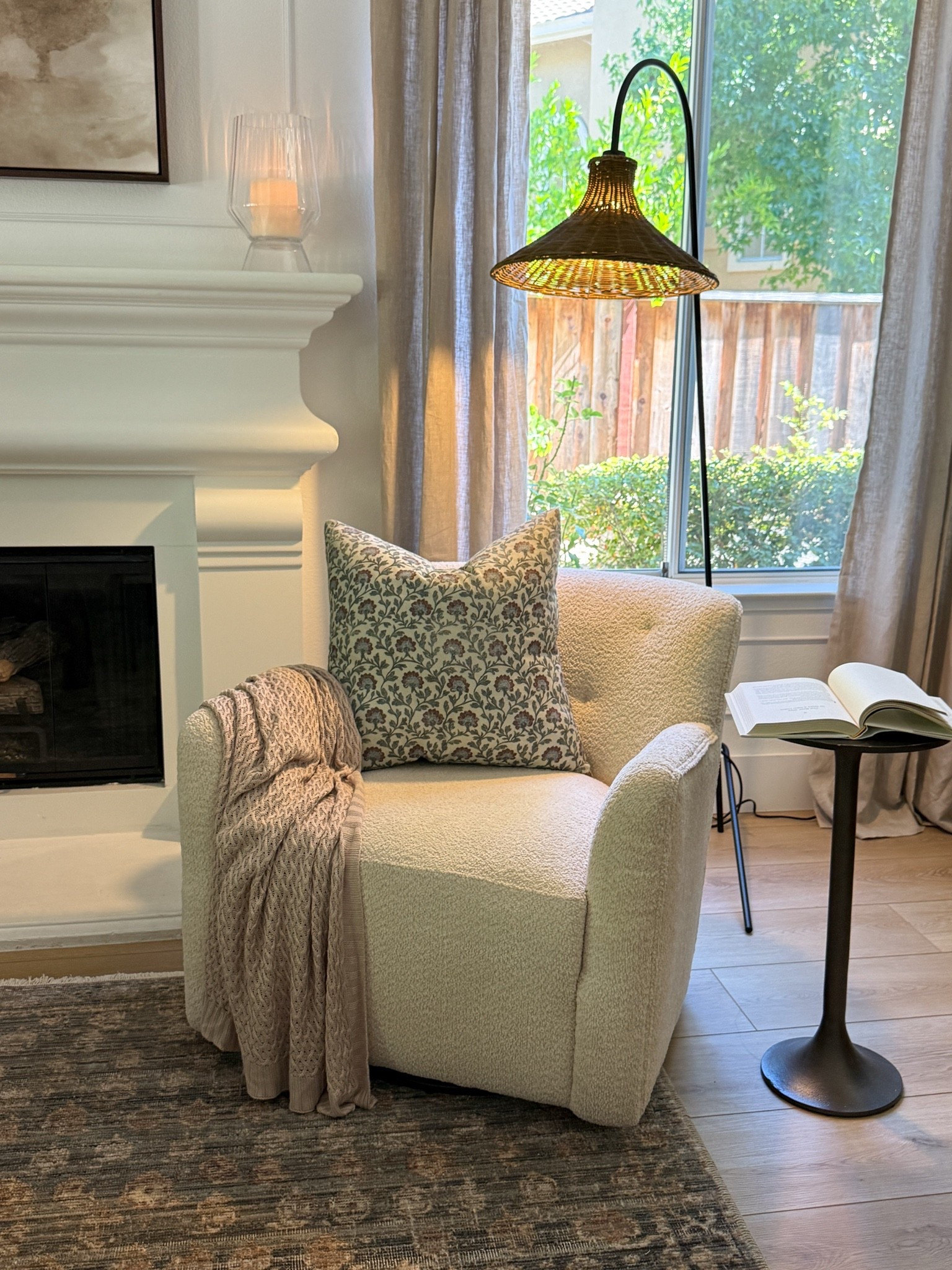 Cozy reading corner. 

This accent chair has a beautiful texture, it swivels and it’s super comfortable. On sale now.

#LTKHome #LTKSaleAlert #LTKstorytime